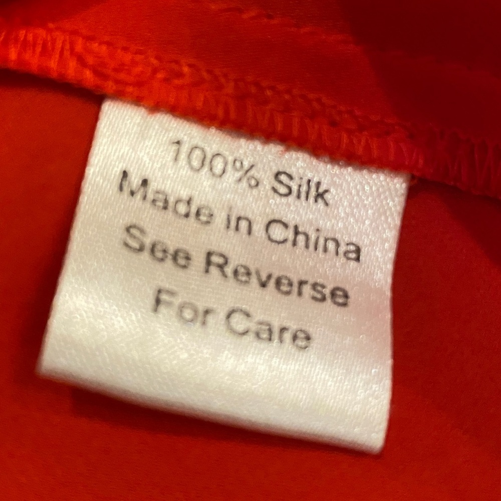 Parker red 100% silk blouse with beaded detail - Picture 7 of 9